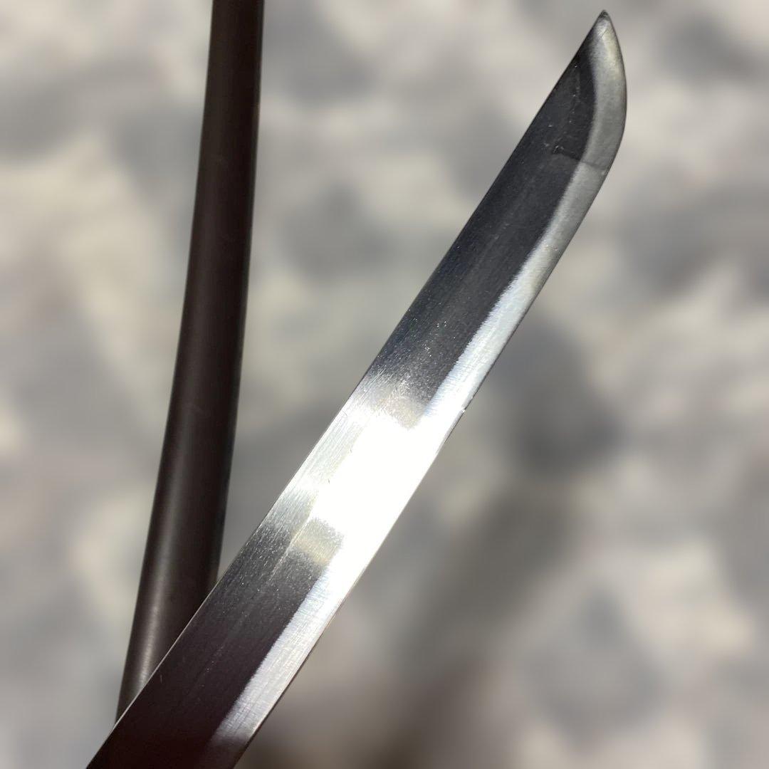 上級模造刀 茶柄 鶴松図楕円鍔 茶鱗鞘