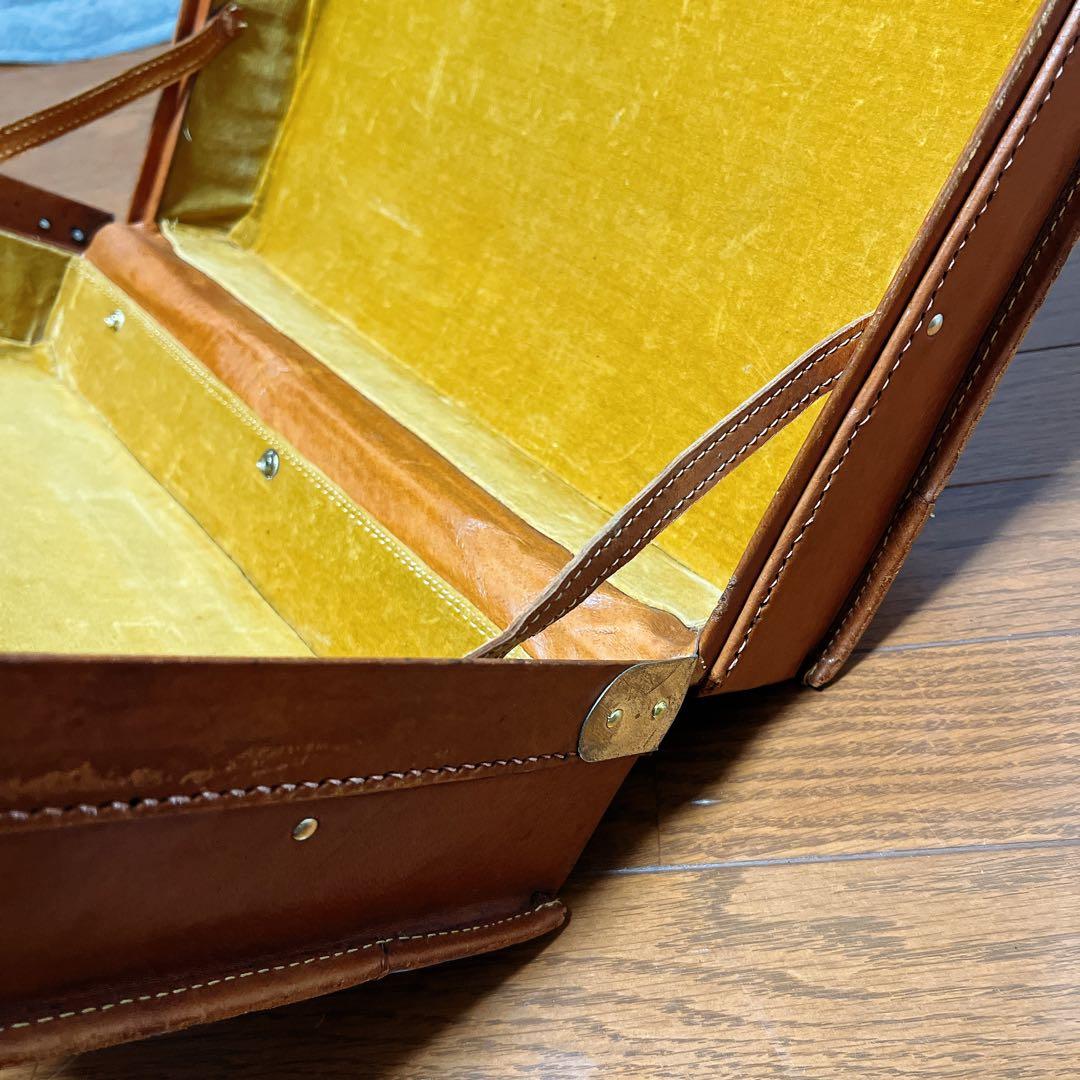 【革製】ヴィンテージ レザートランク 角型ドクターバッグ 大容量 アンティーク