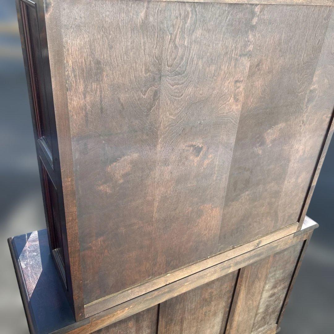 松本民芸家具　ミズメザクラ無垢材食器棚　　　キッチンボード/カップボード　送料込