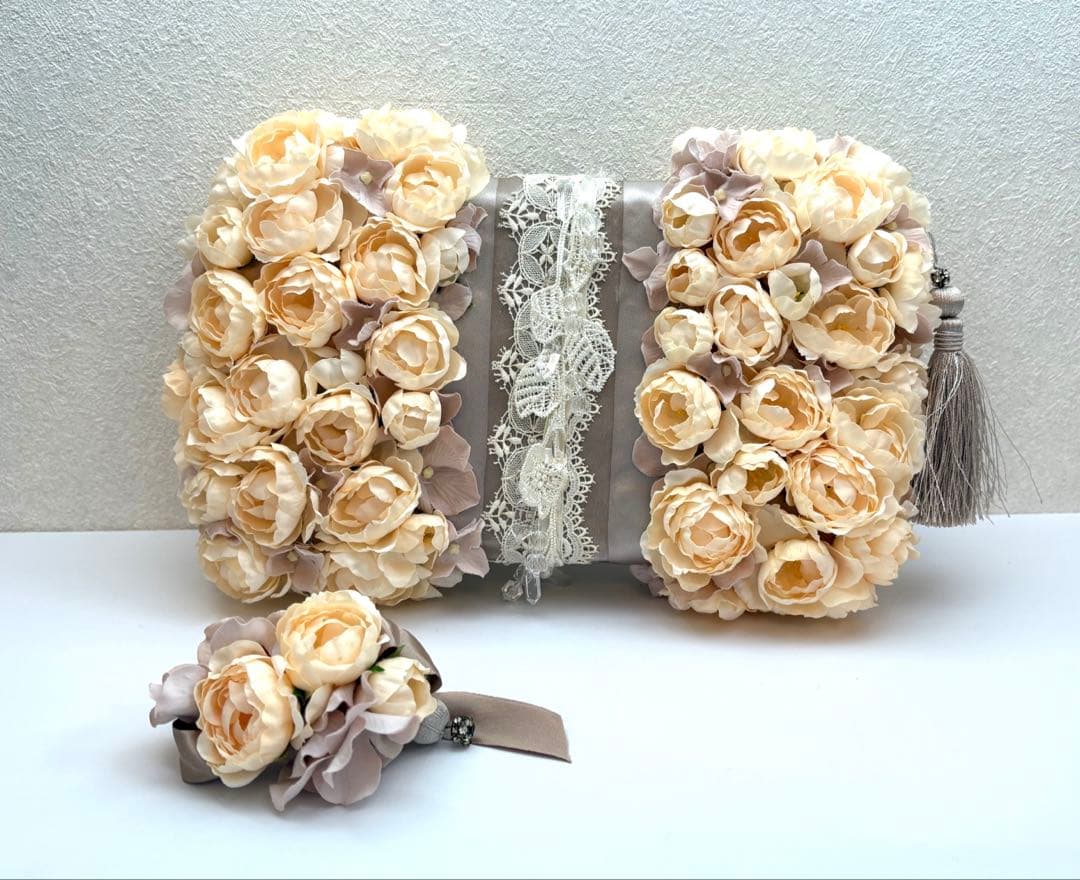 ウェディングブーケ　クラッチブーケ　クラッチバッグブーケ　花bagbouquet