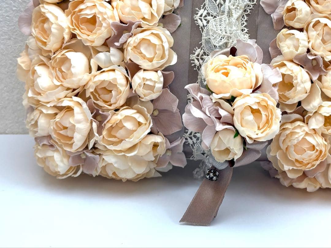 ウェディングブーケ　クラッチブーケ　クラッチバッグブーケ　花bagbouquet