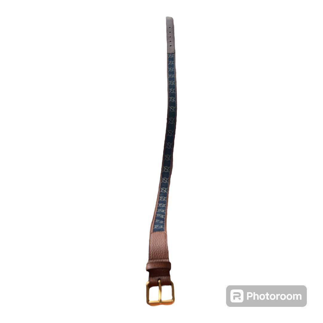 小物 takashiGUCCI Denim & Leather Belt