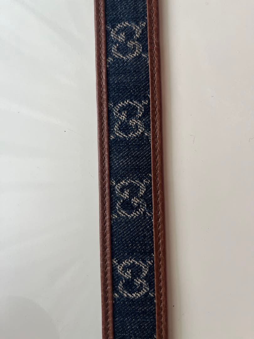小物 takashiGUCCI Denim & Leather Belt