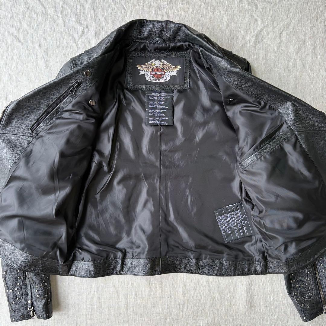 HARLEY DAVIDSON ハーレー スタッズ ダブルライダースジャケット
