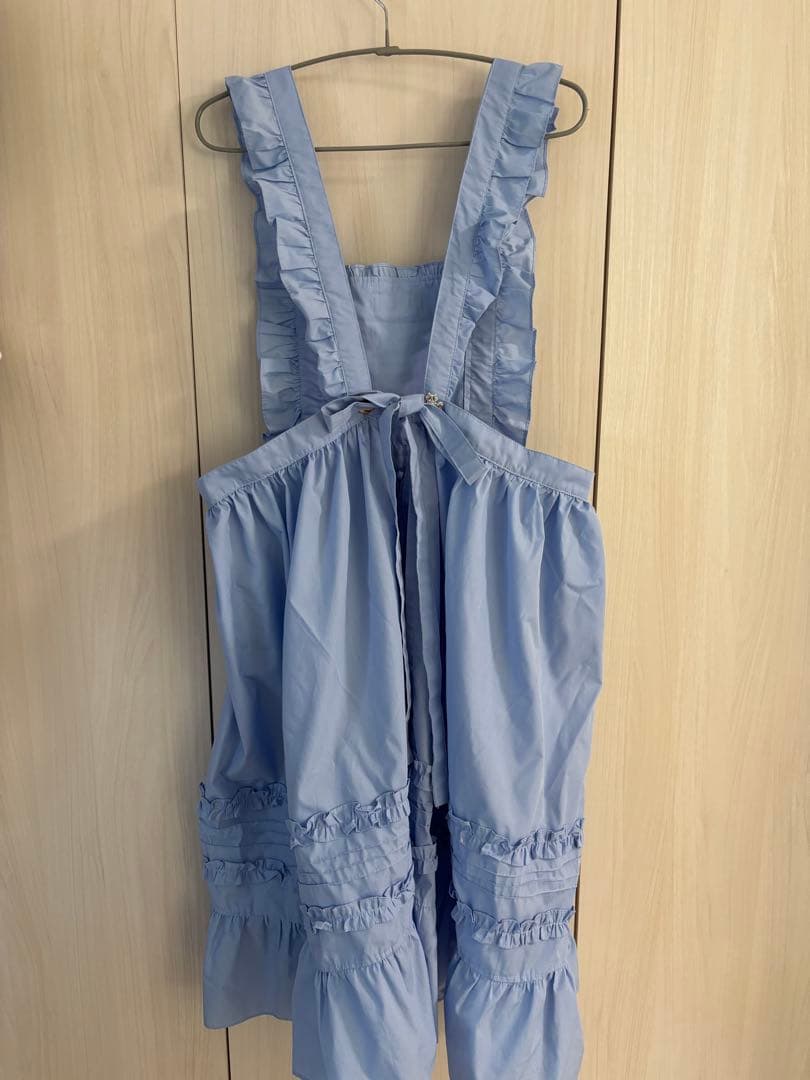 モモコハウス　アリスブルー　エプロン　ロング