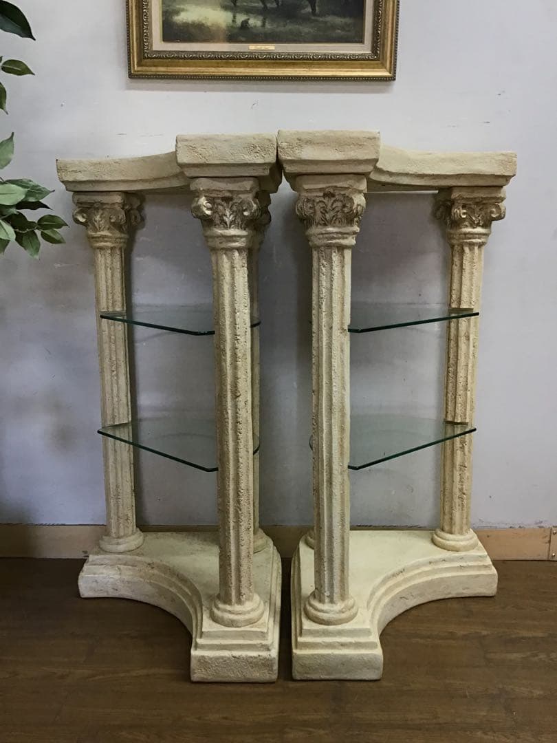 レティシア☆管357☆デコラティブ☆ギリシャ神殿☆コーナーシェルフ☆飾り棚