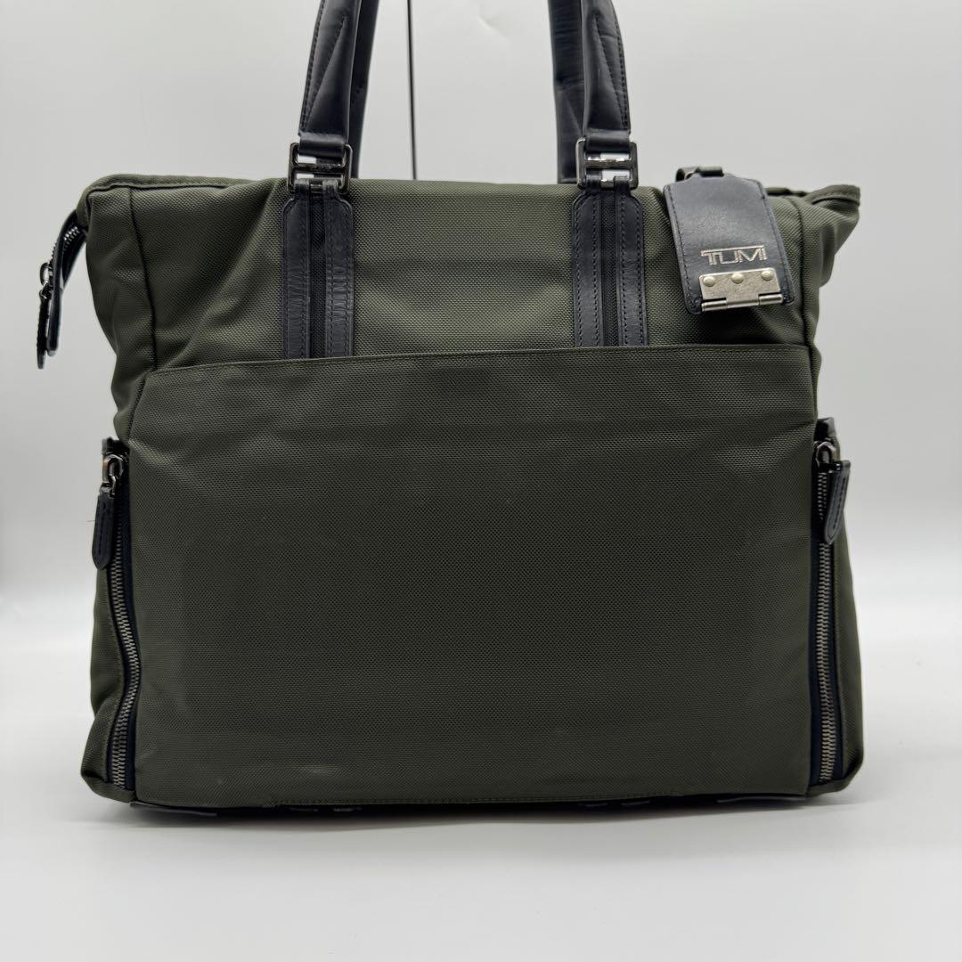 【良品】TUMI 日本限定 トートバッグ JARVIS カーキ 肩掛け トゥミ