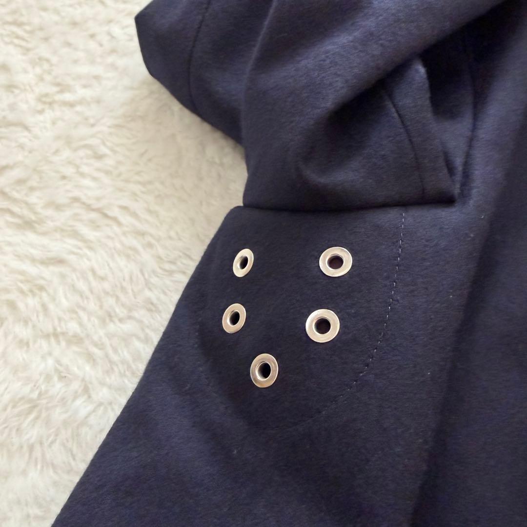 【極美品】マッキントッシュ DUNFORD ロロピアーナ ステンカラーコート 紺