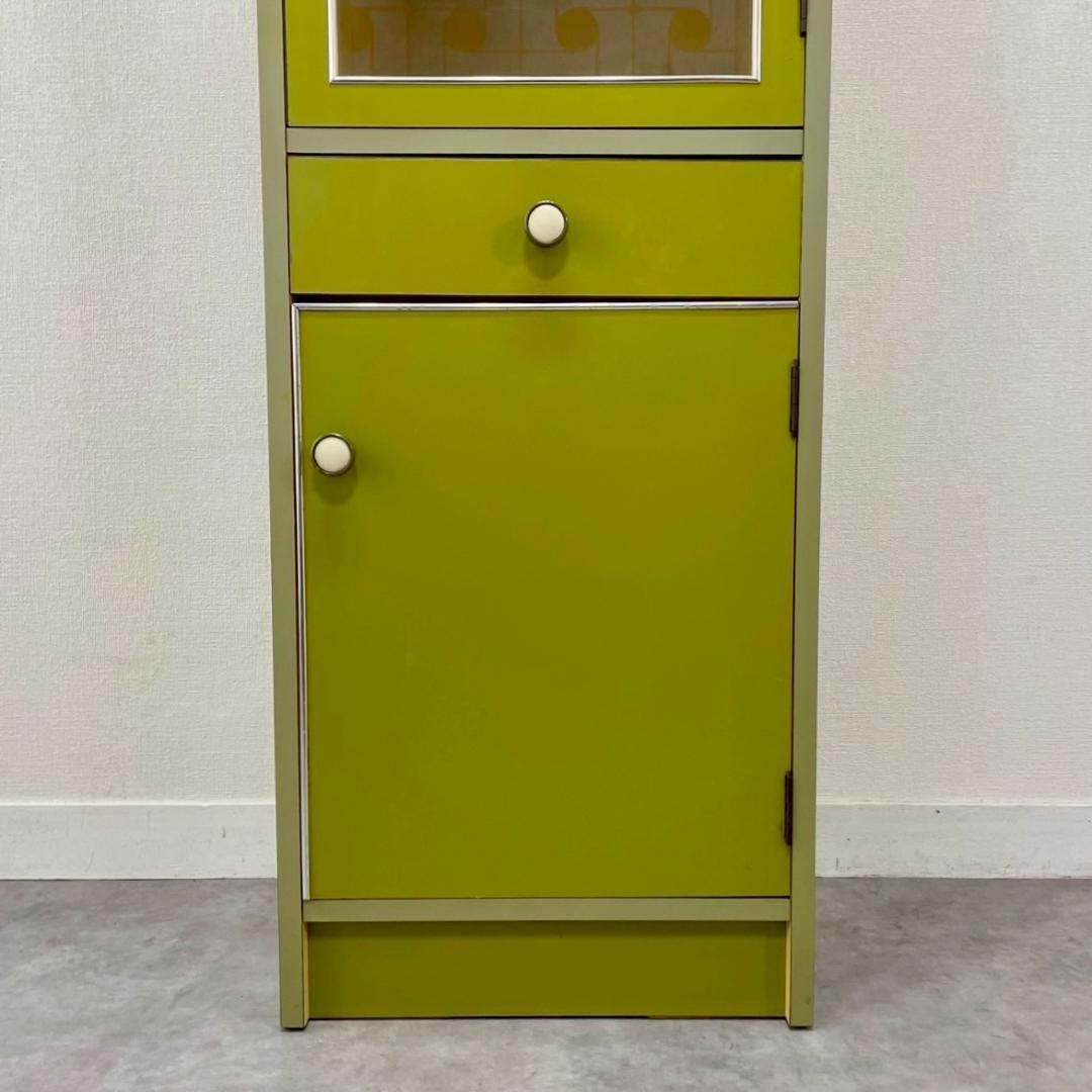 70's 昭和レトロ レトロポップ 飾り棚 食器棚 収納 当時物