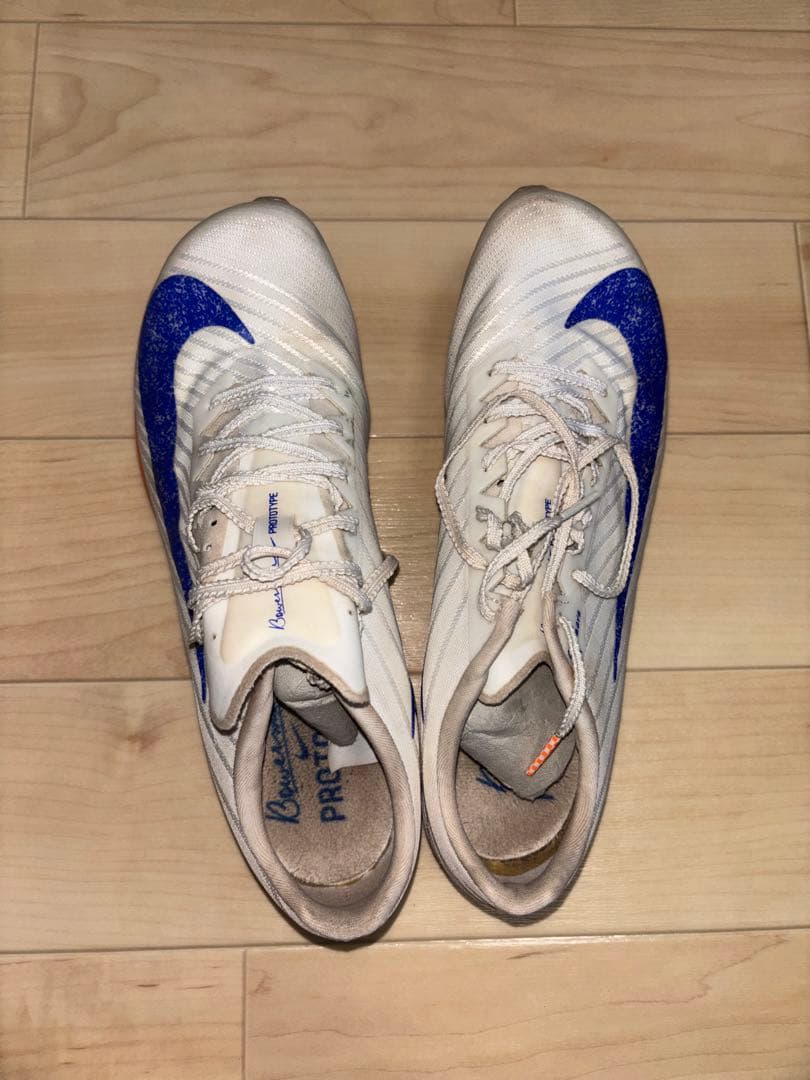 Nike Zoom スパイクシューズ ホワイト/ブルー25.5cm