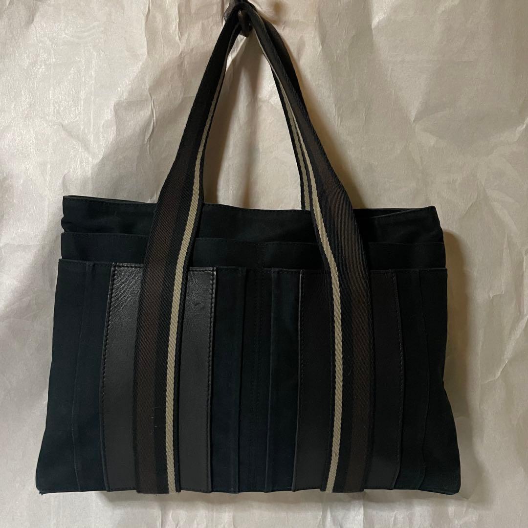 HERMES エルメス トロカホリゾンタルMM キャンバス トートバッグ