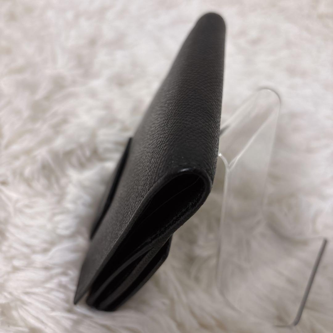 ブルガリ　ロゴクリップ　折財布　フラップ　ブラック