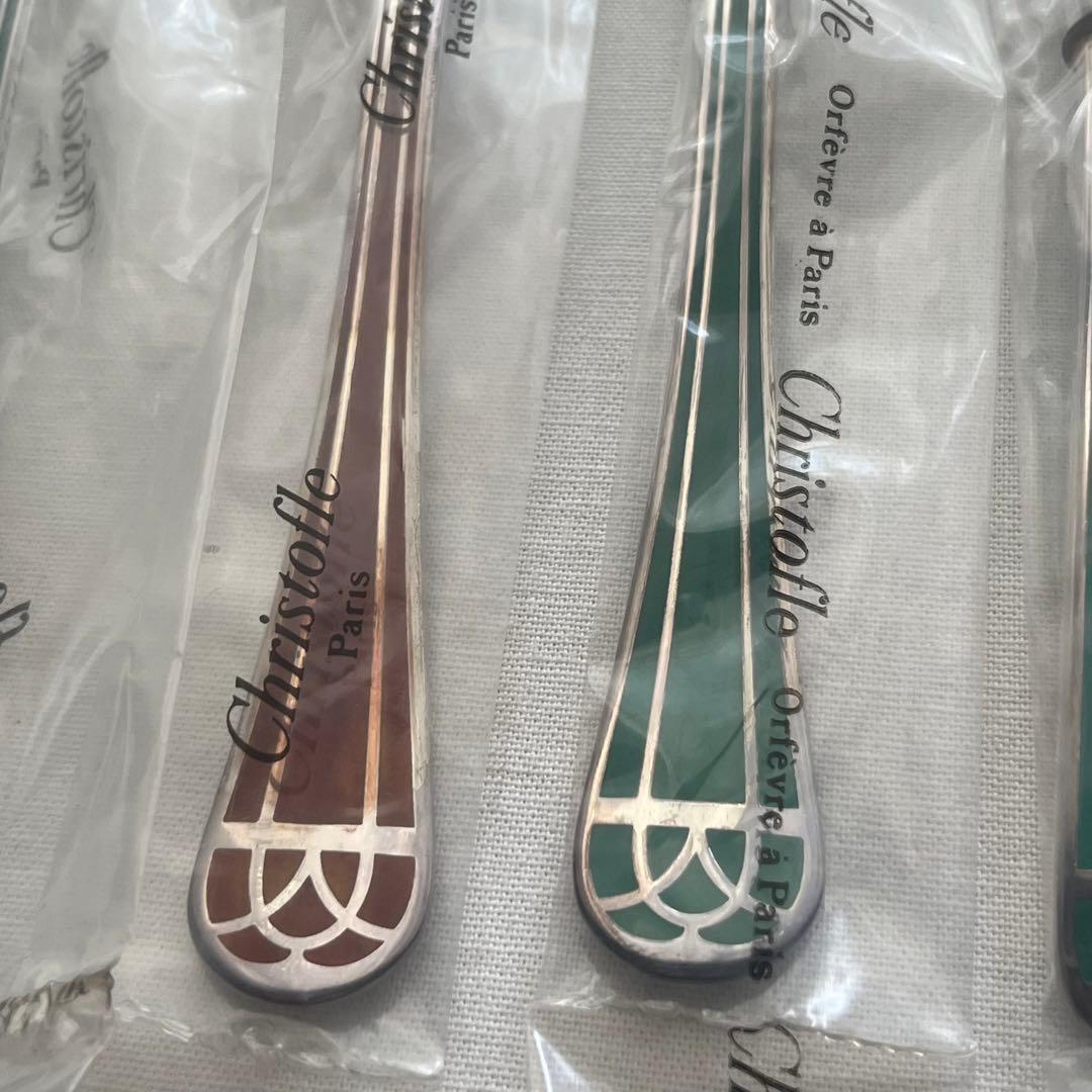 未使用品 クリストフル タリスマン 七宝 ディナーカトラリー スプーン