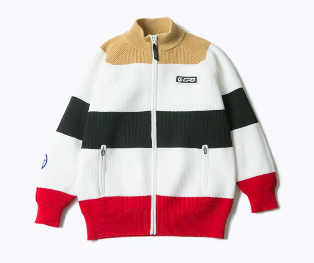 CPG ジップアップボーダーセーター Sサイズ　レディース　新品未使用