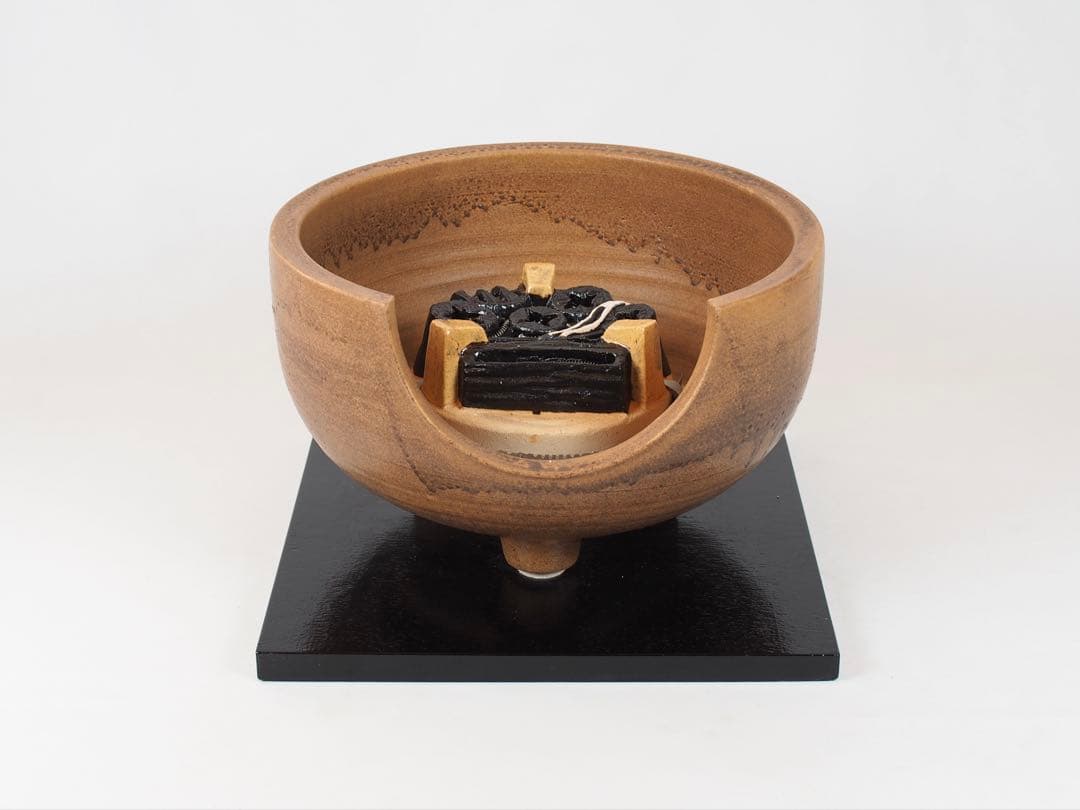 野々田式 風炉型電熱器 伊羅保 (動作OK) 茶道具 元箱付き