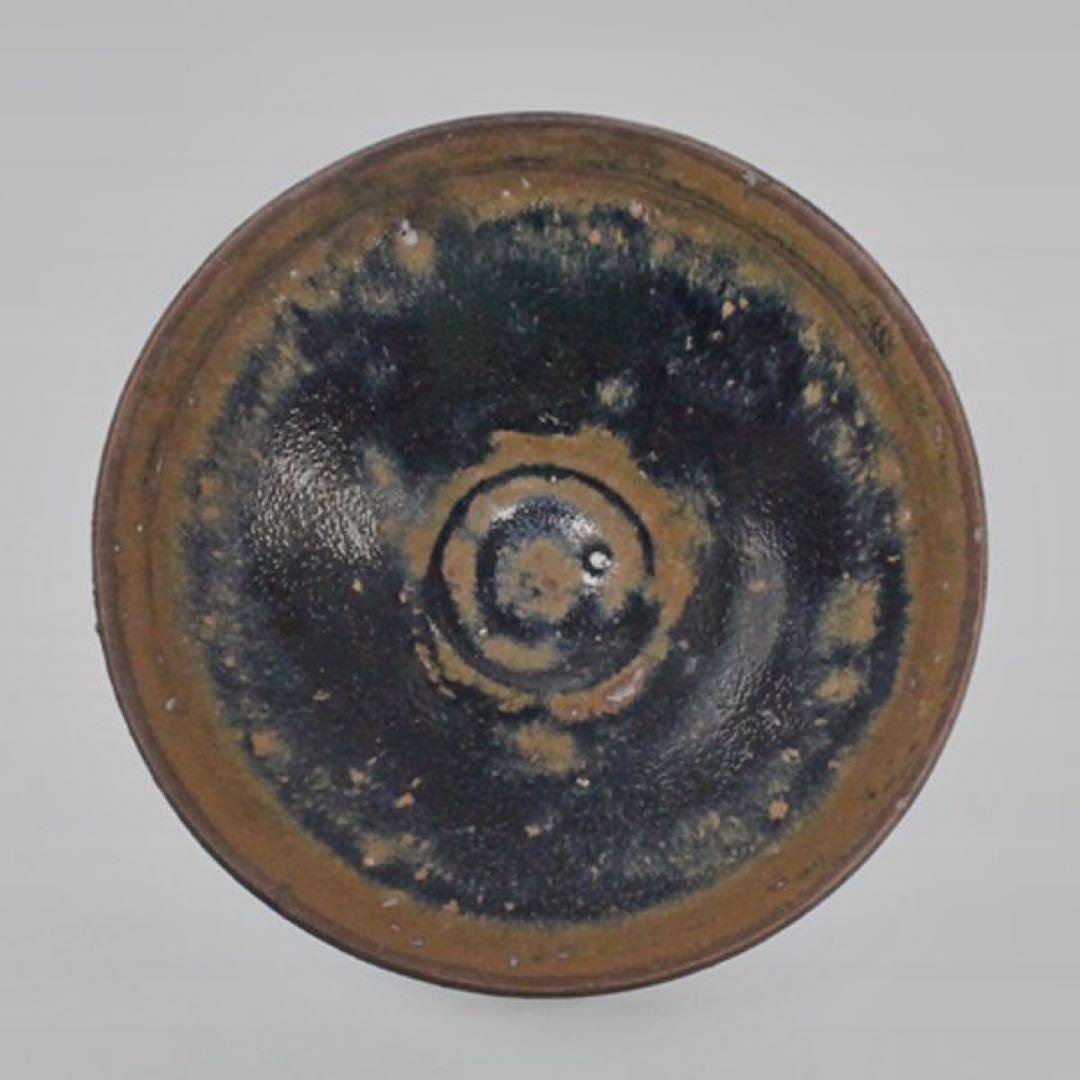 『 寧波港 海揚り天目碗-D』 宋時代 茶碗 黒釉 河南天目 茶道具古美術 古玩