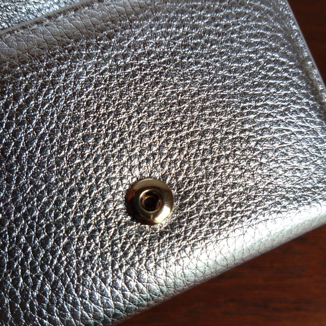 TOV　トーヴ　リボンデザイン　三つ折り財布　ミニウォレット　シルバー　イエナ