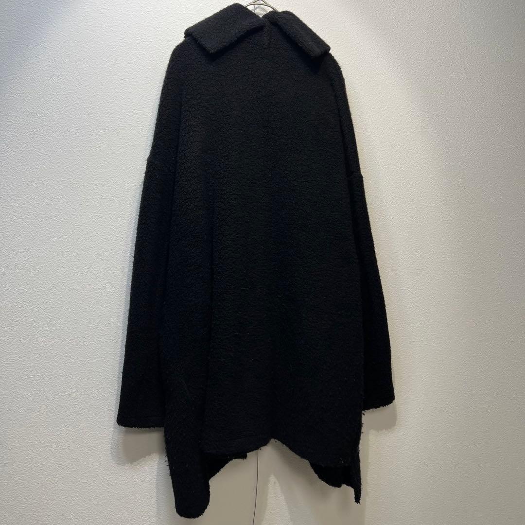 希少 ワイズ 上質 ウール プードル ボア チェスターコート ポンチョ ケープ