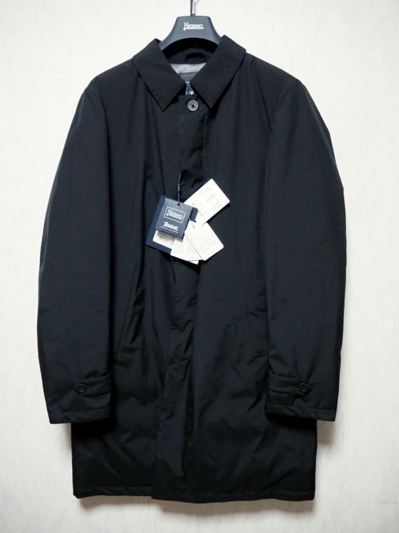 HERNO 新品　GORE　TEX　ダウン　ステンカラーコート　50　黒 ヘルノ