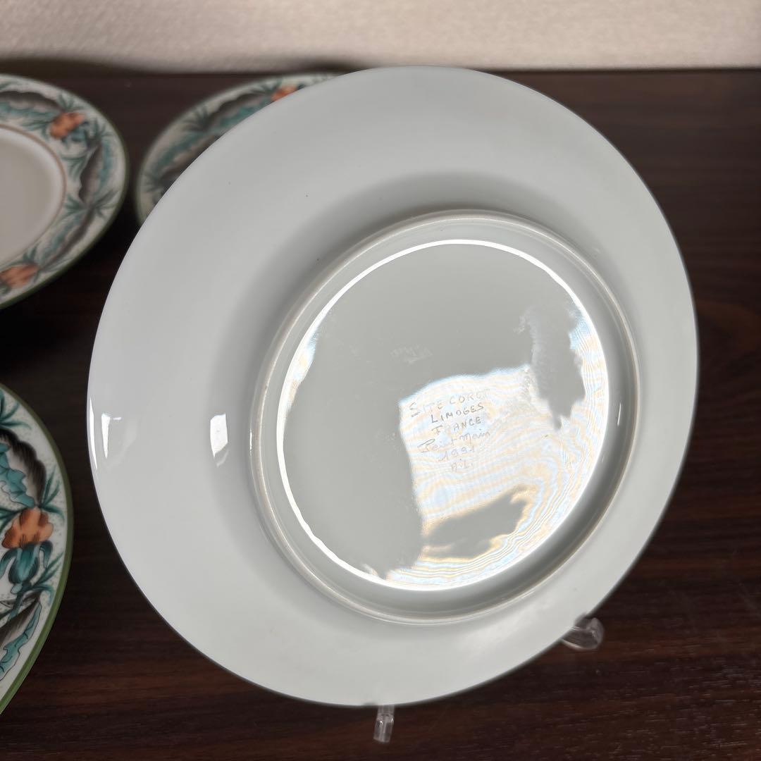 【未使用】Limoges Site Corot 手描きプレート 19cm 4枚