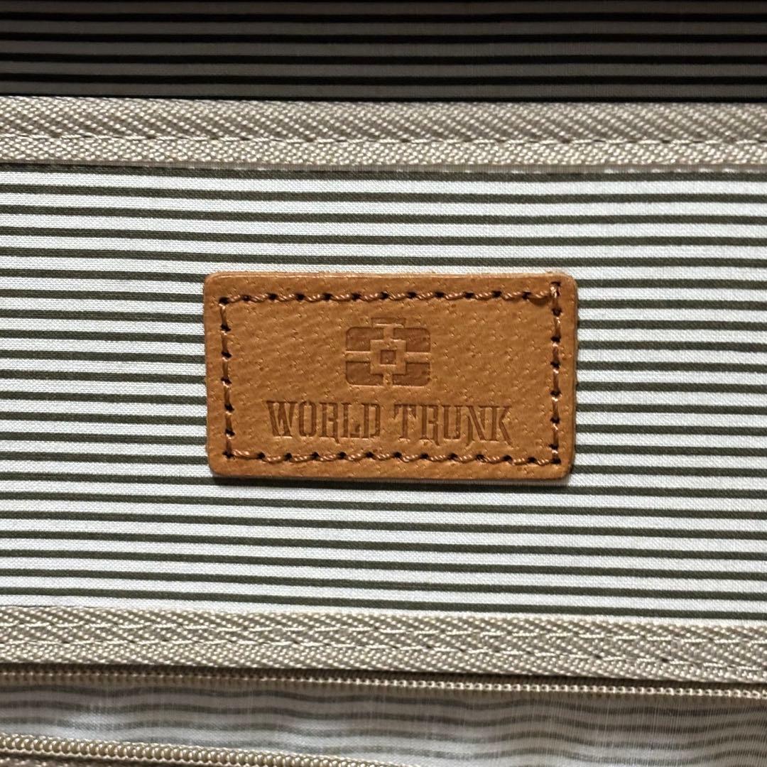 WORLD TRUNK 本革キャリーケース黒 TSAロック付 トランク型 34L