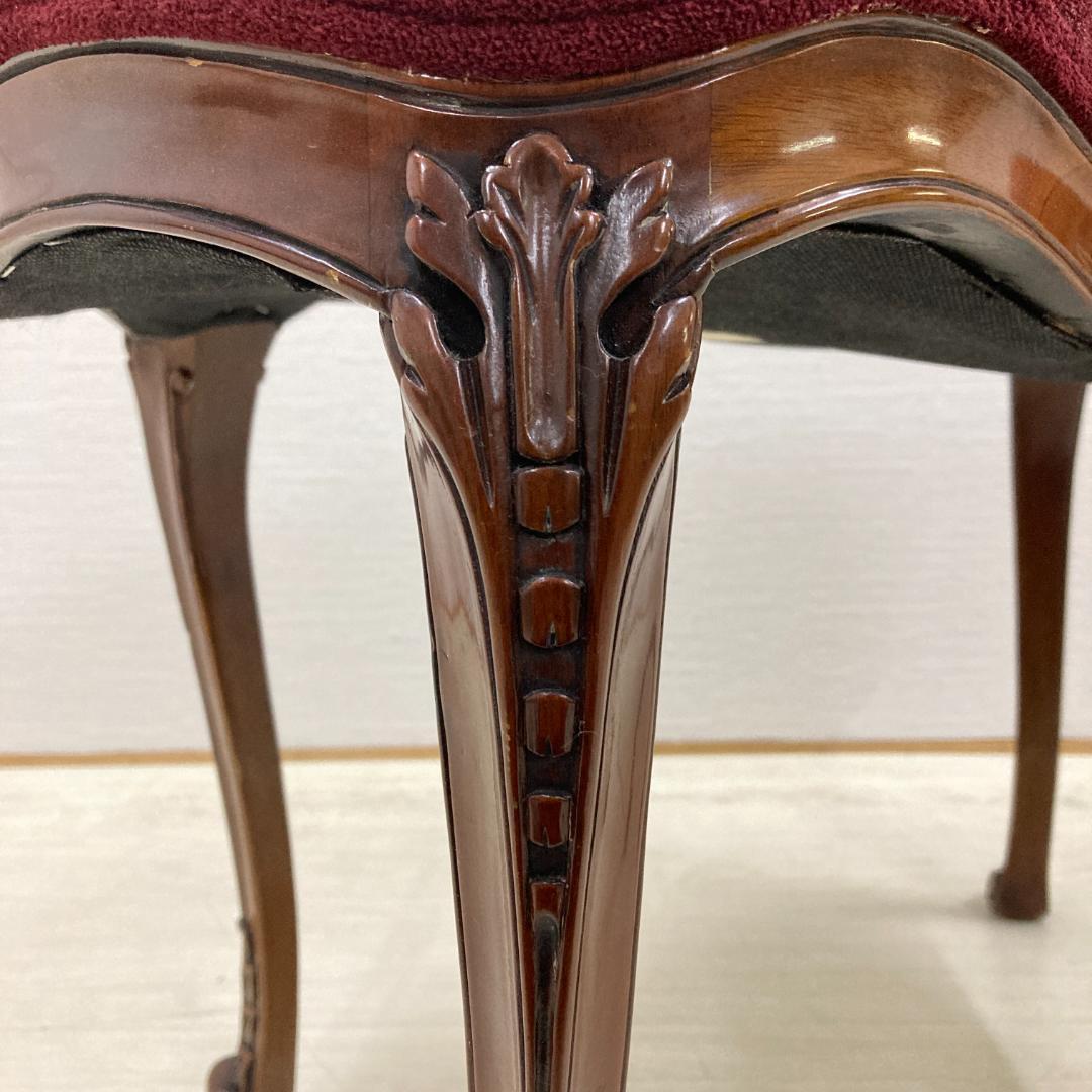 アンティーク　クラシック　猫脚　スツール　椅子　彫刻　フランス？