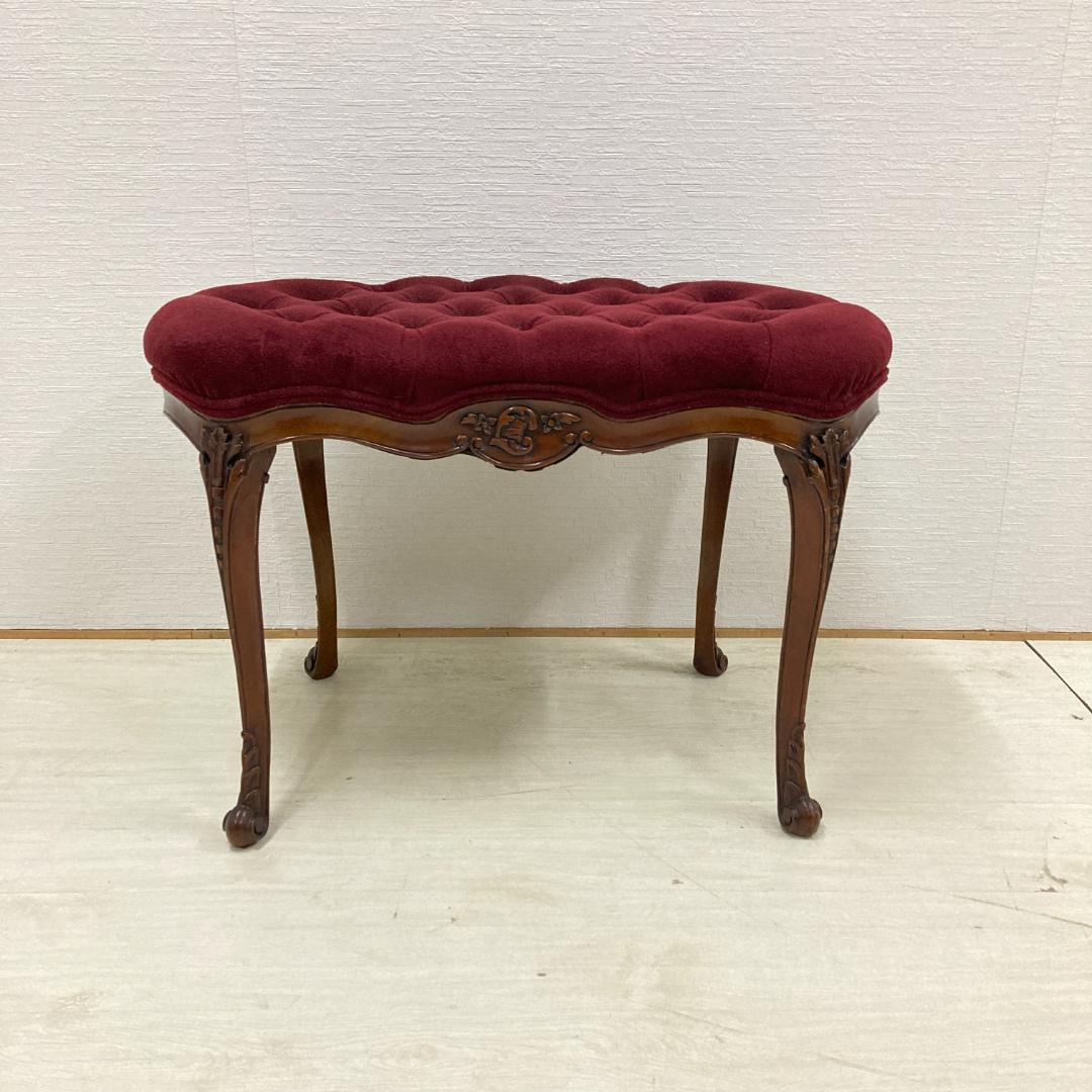 アンティーク　クラシック　猫脚　スツール　椅子　彫刻　フランス？