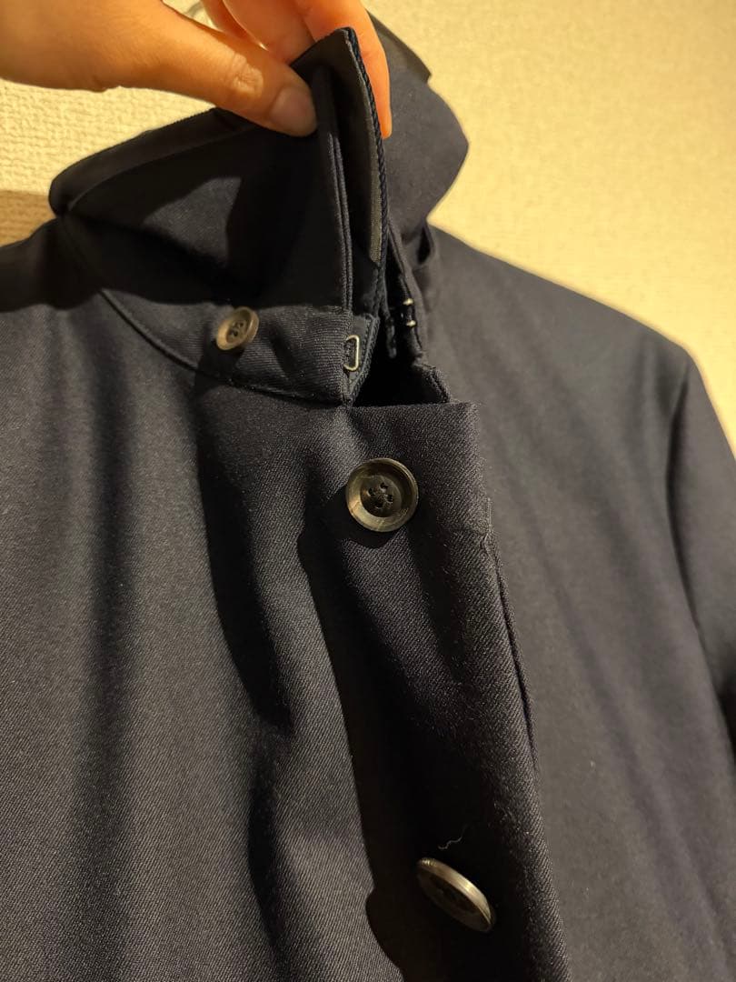 美品 ナノユニバース× 西川ダウン 3way ステンカラーコート 濃紺