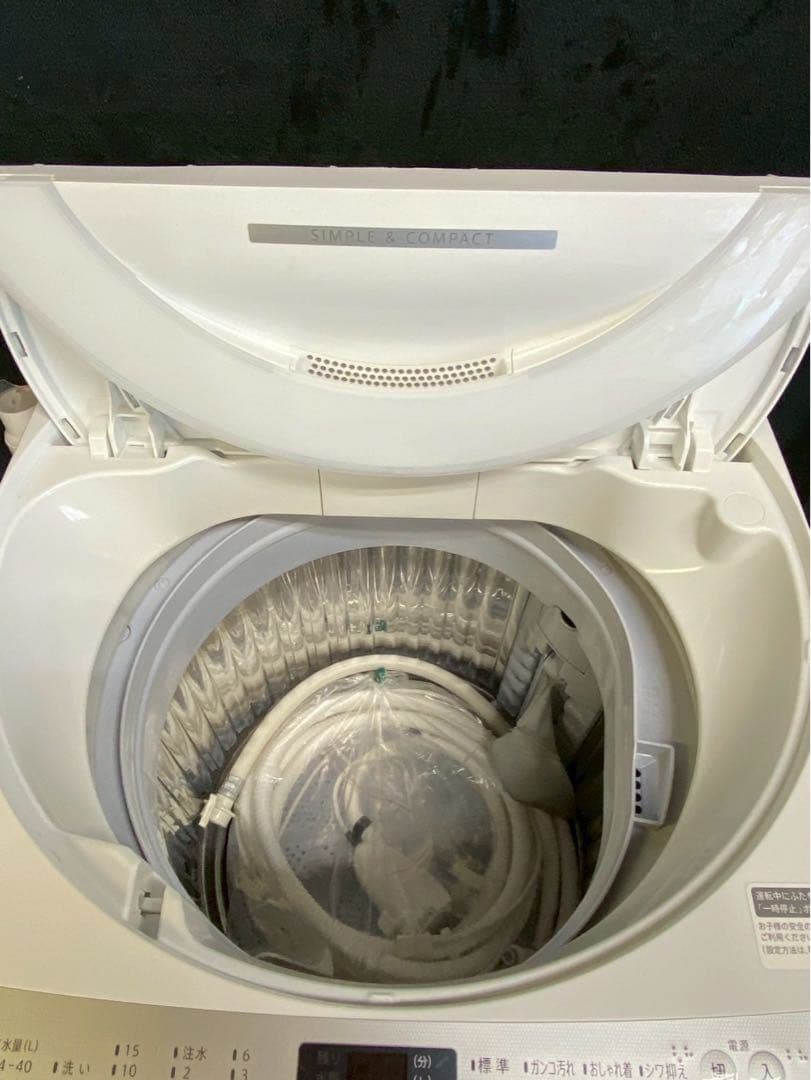 SHARP 全自動洗濯機 ES-GE7E-W 2021年製 洗濯機7kg