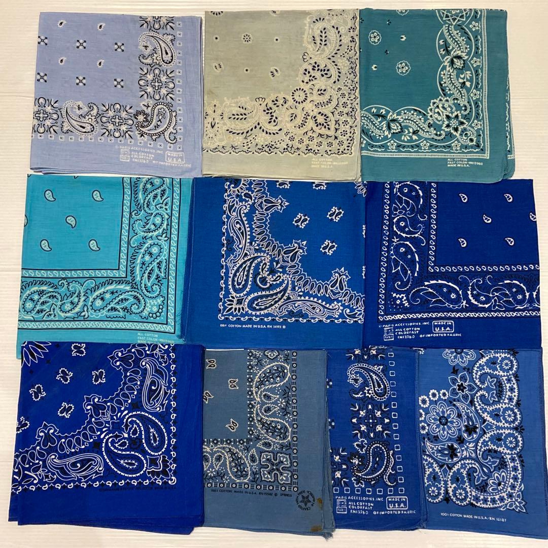 に*り様 70s 80s まとめ売り vintage バンダナ USA製 10枚