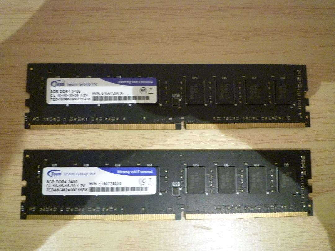 Team 8GB 2枚 DDR4 2400MHz メモリ 合計16GB