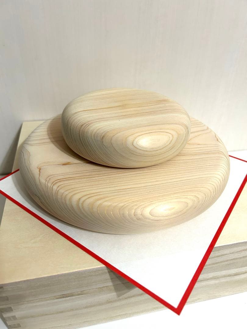 国産ヒノキ木製鏡餅②