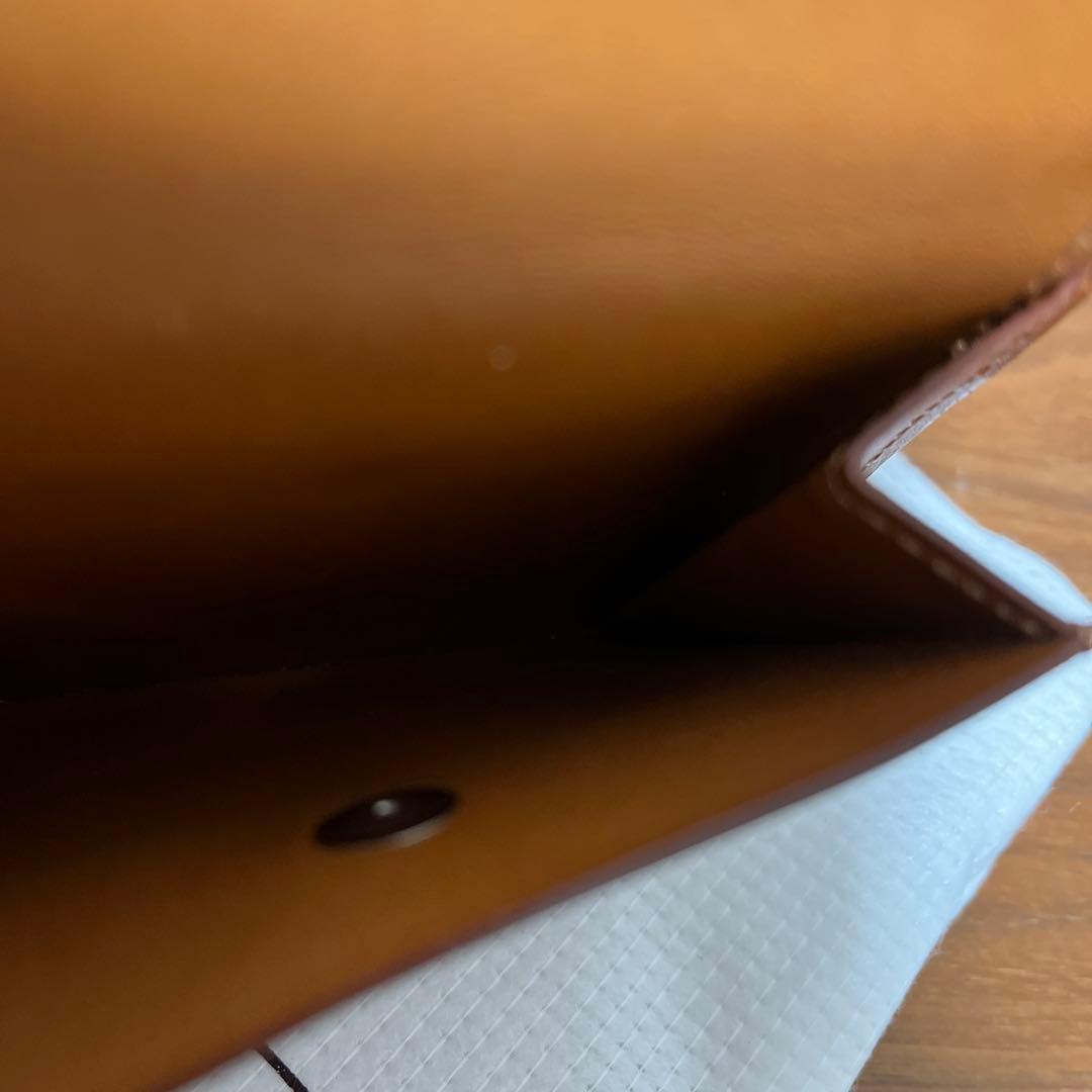 <be-chin>土屋鞄 コードバン 二折財布 ネイビー