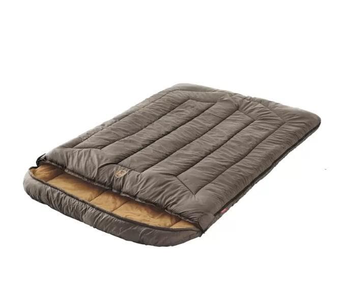 10m1966h4p 未使用 寝袋 オアシスダブル コールマン ブラウン 2人用