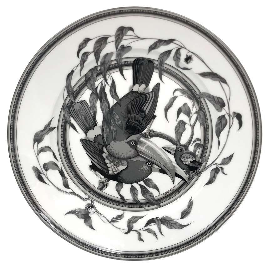 HERMES トゥカン ディナープレート 皿 大皿 鳥 食器 aq12510