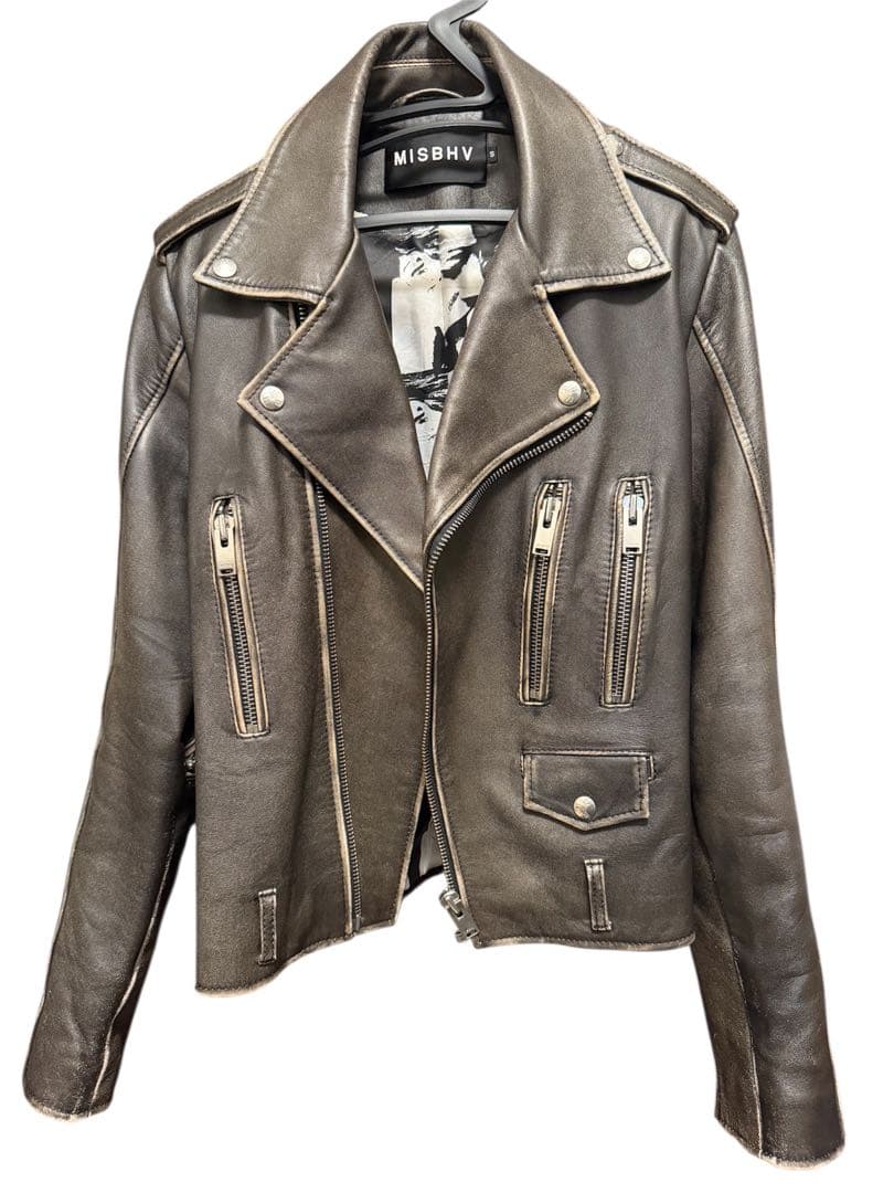 misbhv ミスビヘイブ　ライダースジャケット　本革