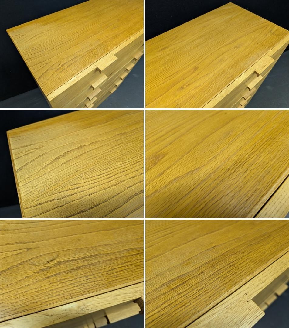 常盤家具　楢 ナラ材　無垢　節有り　リビングチェスト　ハイチェスト　箪笥　タンス