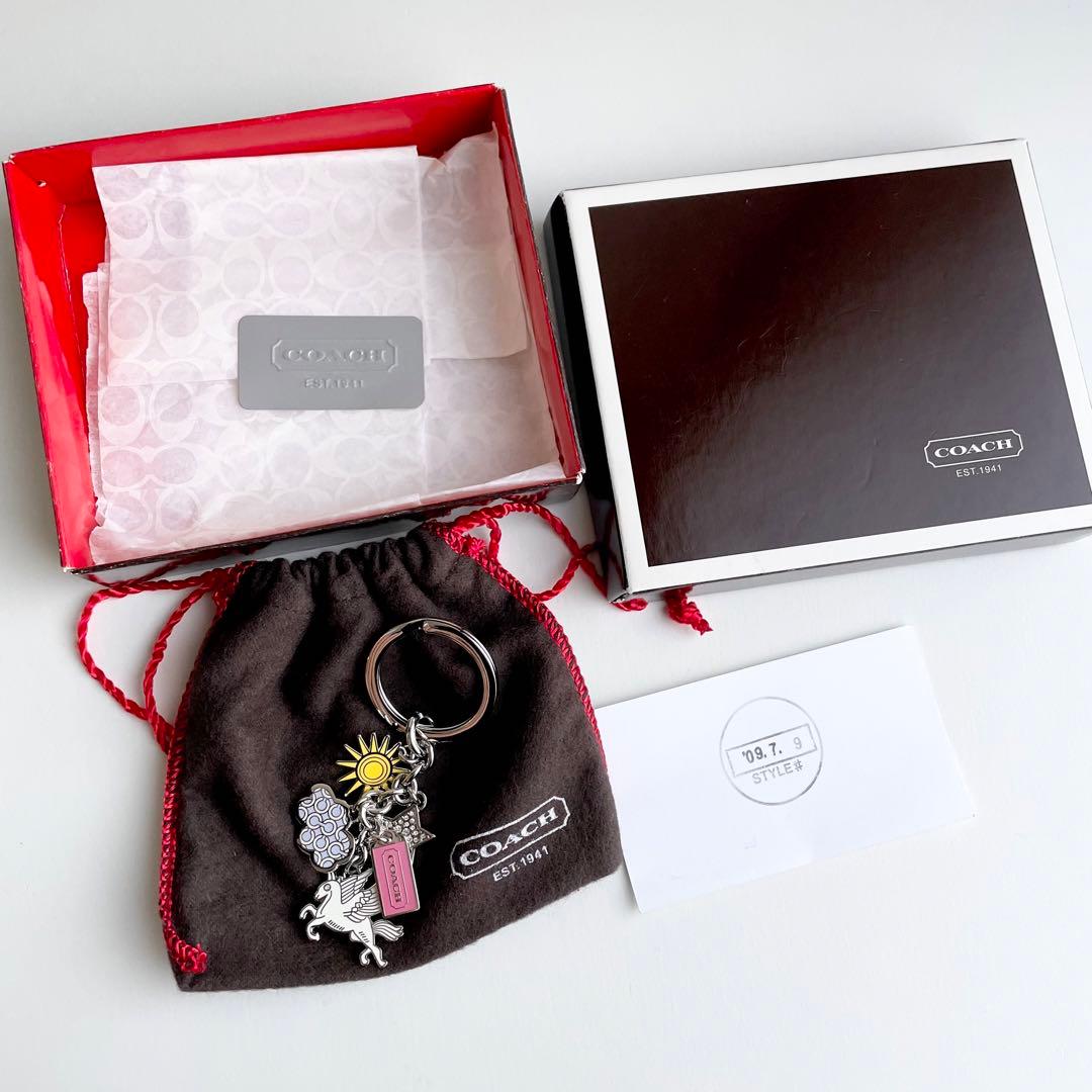 コーチ バッグチャーム ペガサス キーリング キーホルダー 新品 レア