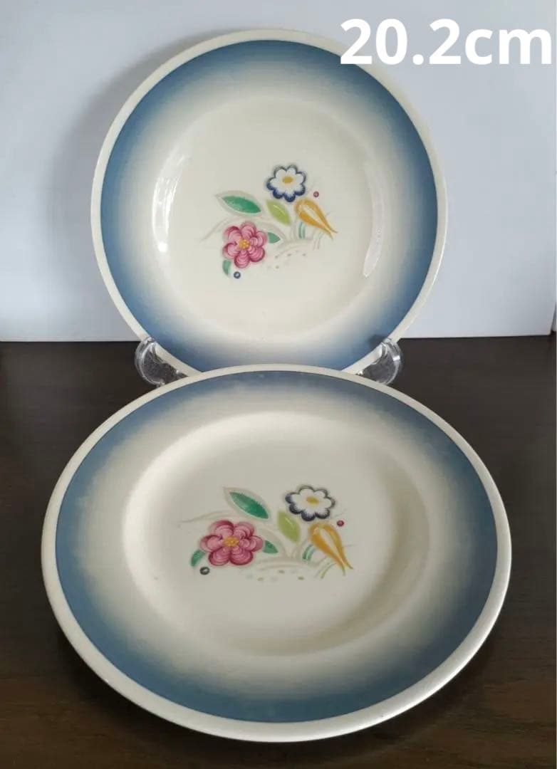 英国　スージークーパー　ノーズゲイ　プレート2枚セット　ブルー