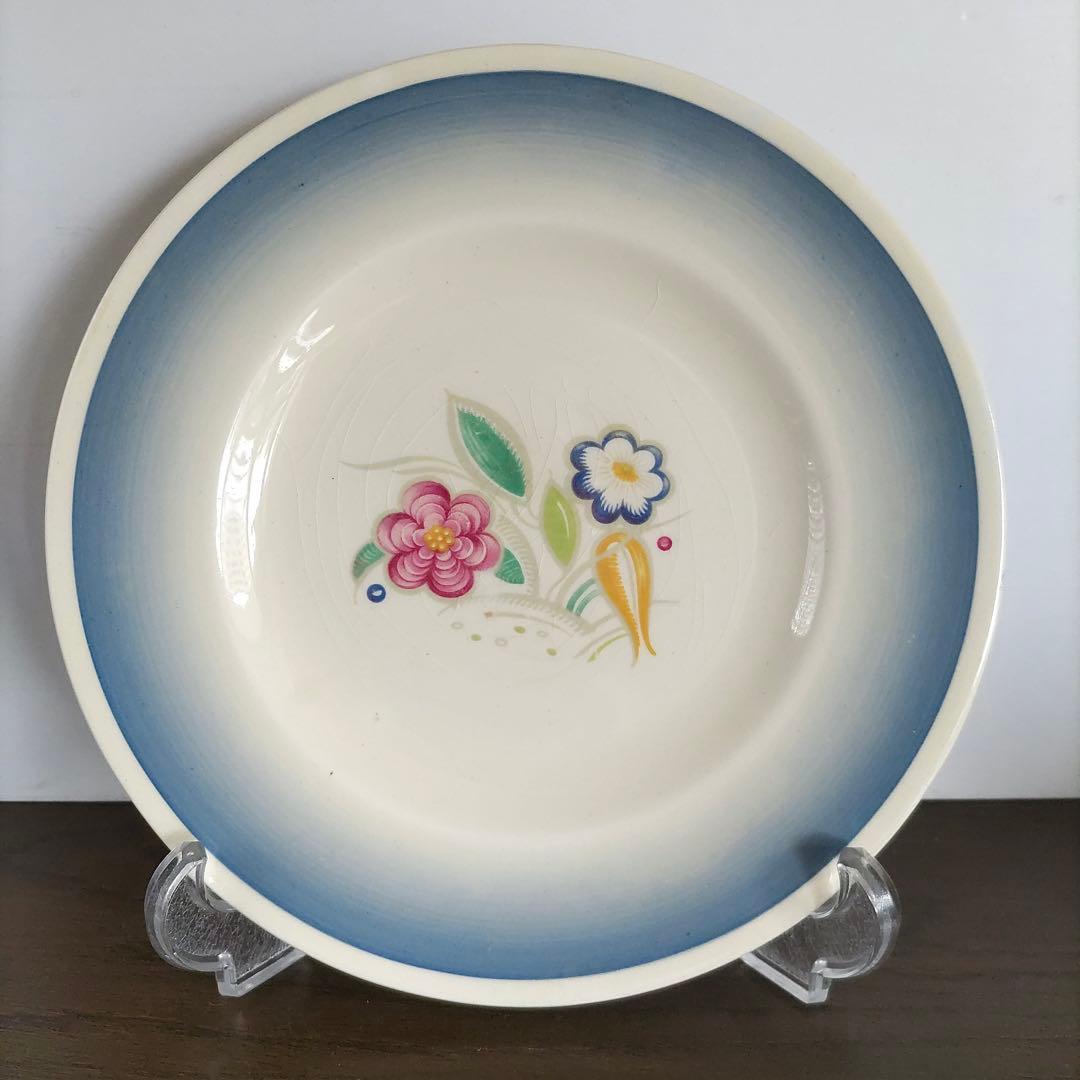 英国　スージークーパー　ノーズゲイ　プレート2枚セット　ブルー