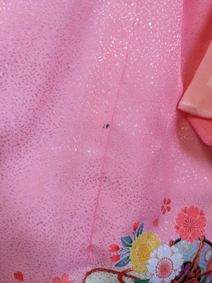 お宮参り 女の子 ピンク赤 花 お宮参り 着物 女の子 産着 初着 赤ちゃん