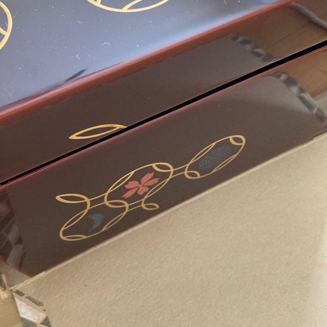 漆器 茶箱セット 金色葉模様