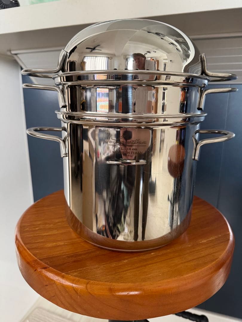 Lagostina ステンレススチールパスタ鍋3L USED