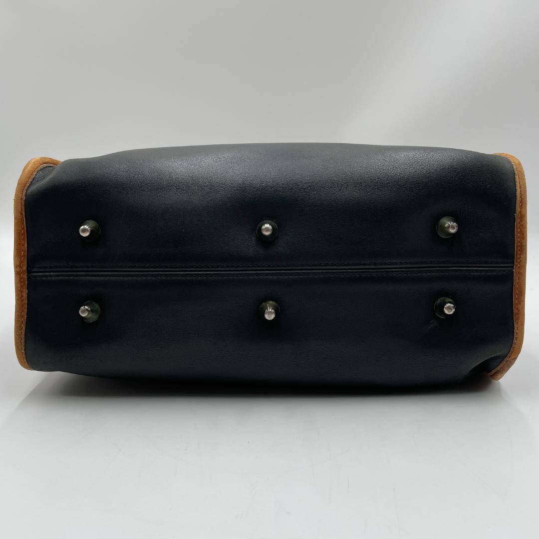 良品 COACH ミニボストンバッグ レザー ブラック 2way オールドコーチ