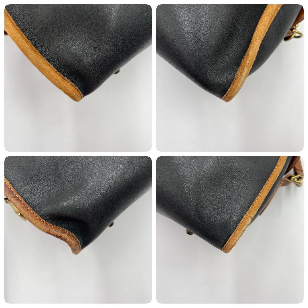 良品 COACH ミニボストンバッグ レザー ブラック 2way オールドコーチ