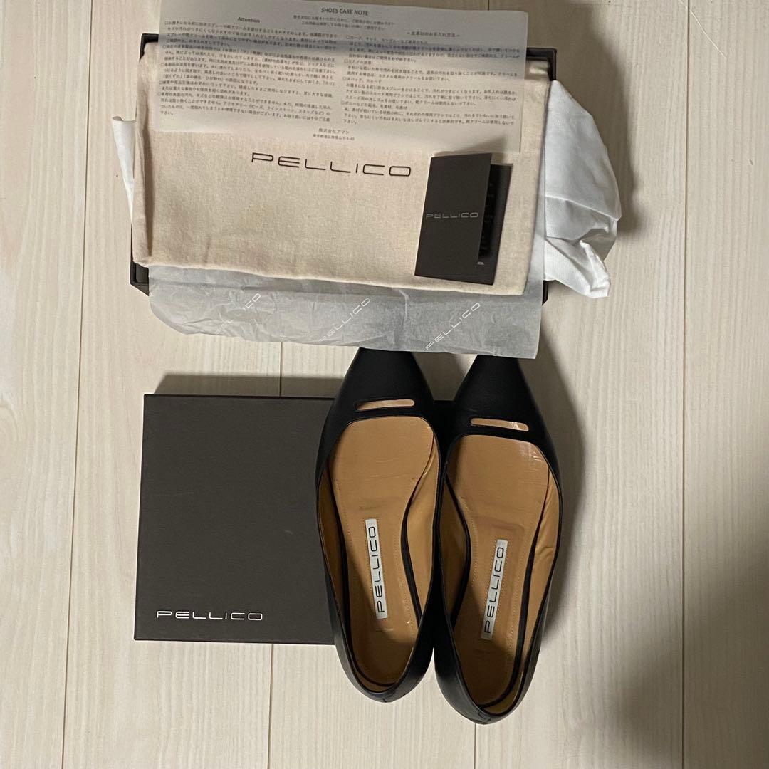 PELLICO ブラック パンプス 38 ANIMA アネッリ