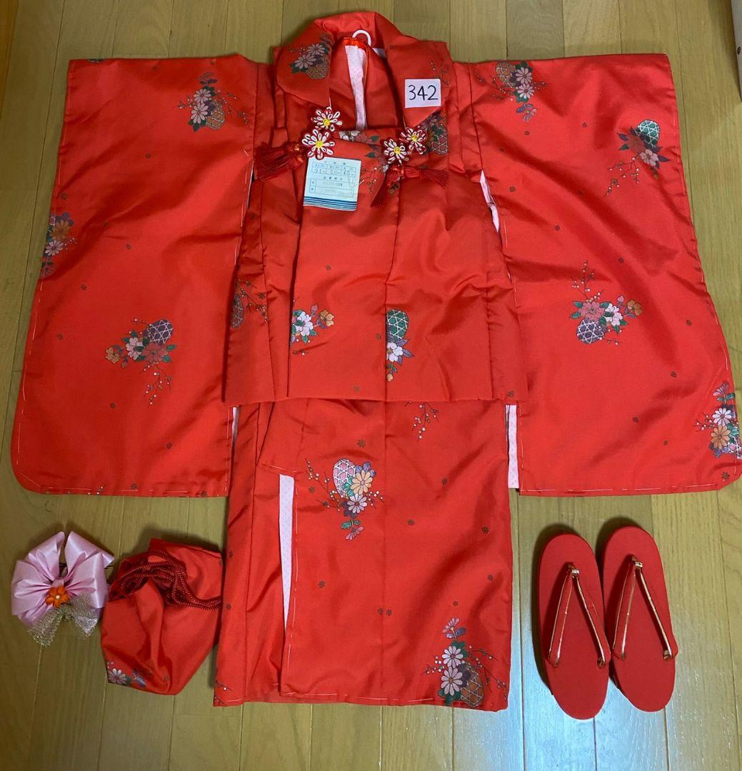 No.342子供着物6点セット新品未使用品3歳用七五三