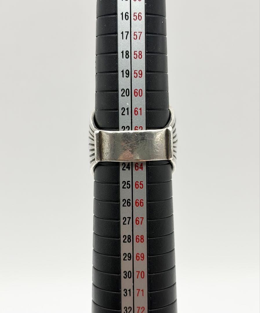 ナバホ族 シルバー925 ホワイトバッファローリング インディアンジュエリー