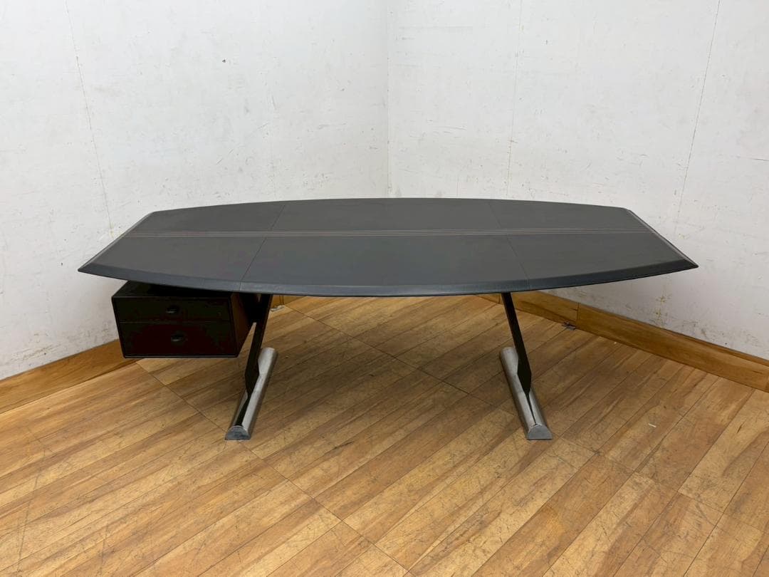 T7967☆美品☆i4MARIANI☆クワトロマリアーニ☆イタリア☆本革☆デスク