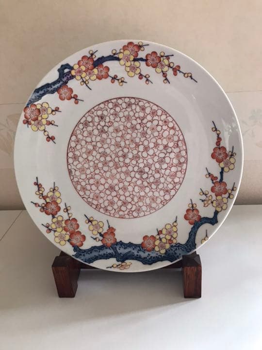 虎仙窯　大皿　梅　伊万里焼　お値下げ